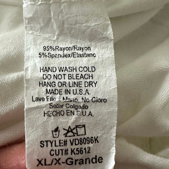 PinkBlush Ivory Solid Off Shoulder Maternity Maxi Dress, size XL - Picture 5 of 6